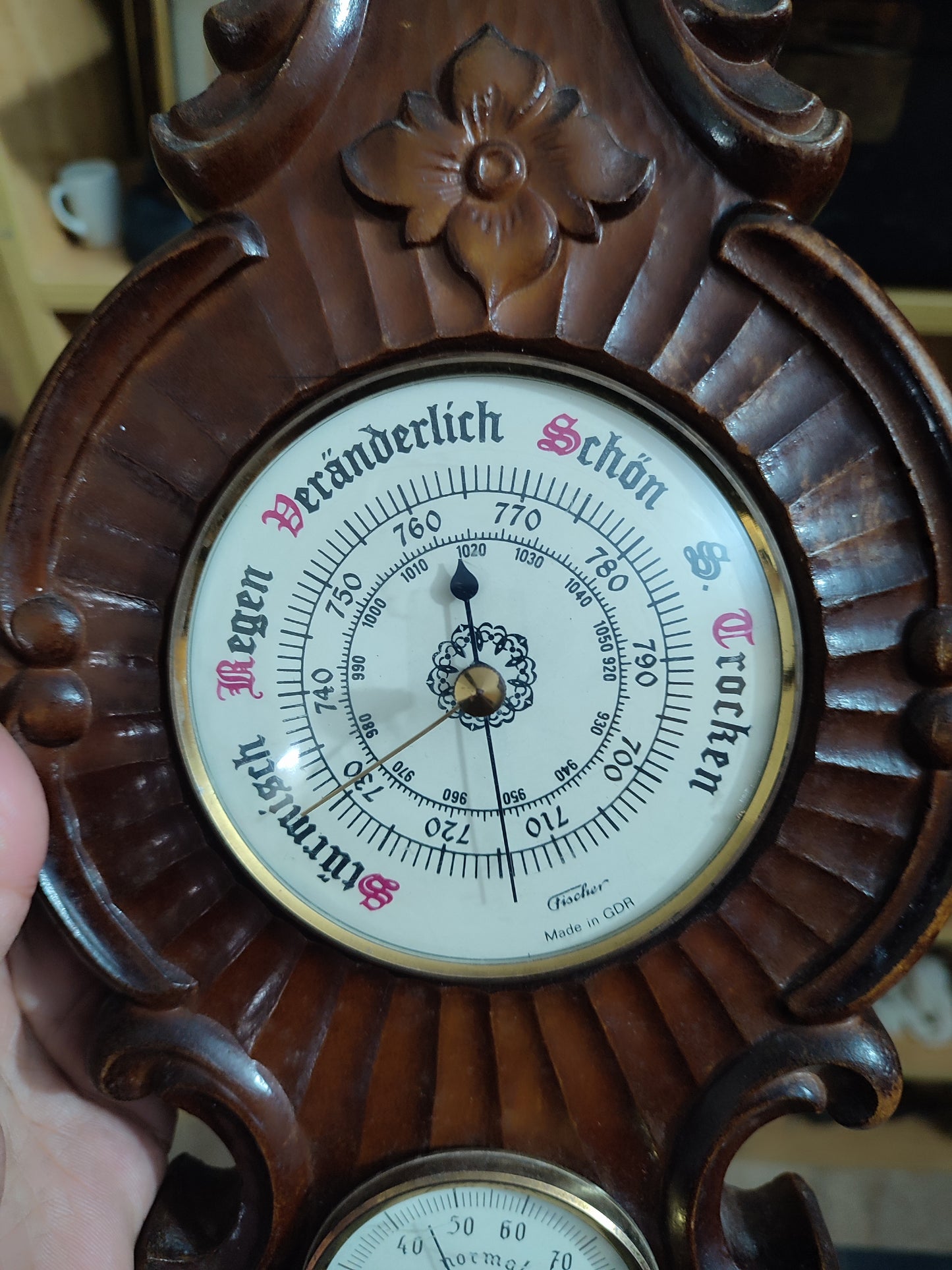 Vintage German Weather Station – Barometer, Thermometer & Hygrometer | Made in GDR (East Germany)
